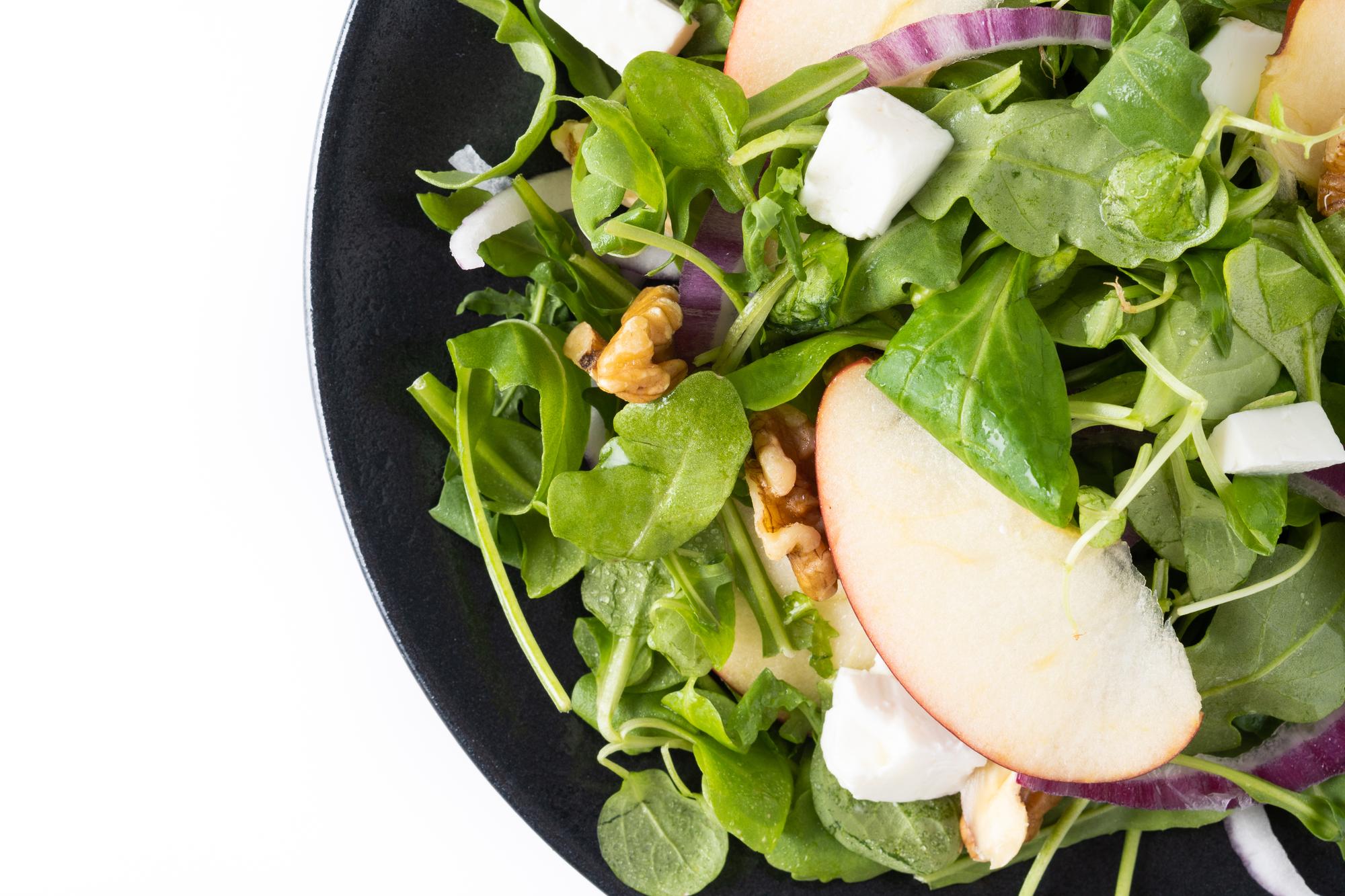 Close-up of plated seasonal salad